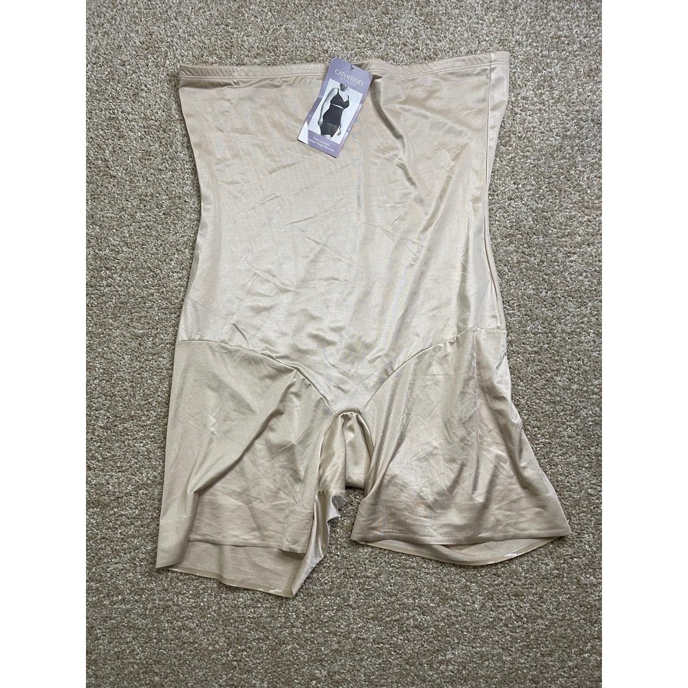 Catherines‎ Intimates High Waisted Shorts Brief Shaper Women's Beige Plus 10X